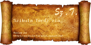 Szikula Terézia névjegykártya